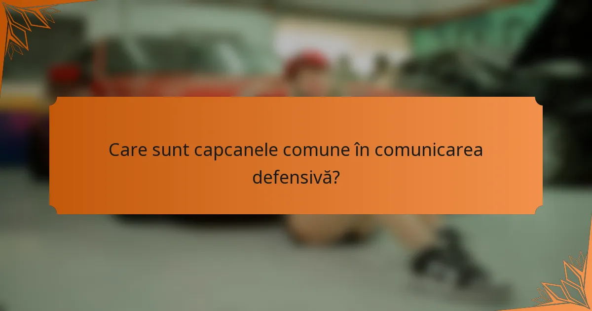 Care sunt capcanele comune în comunicarea defensivă?