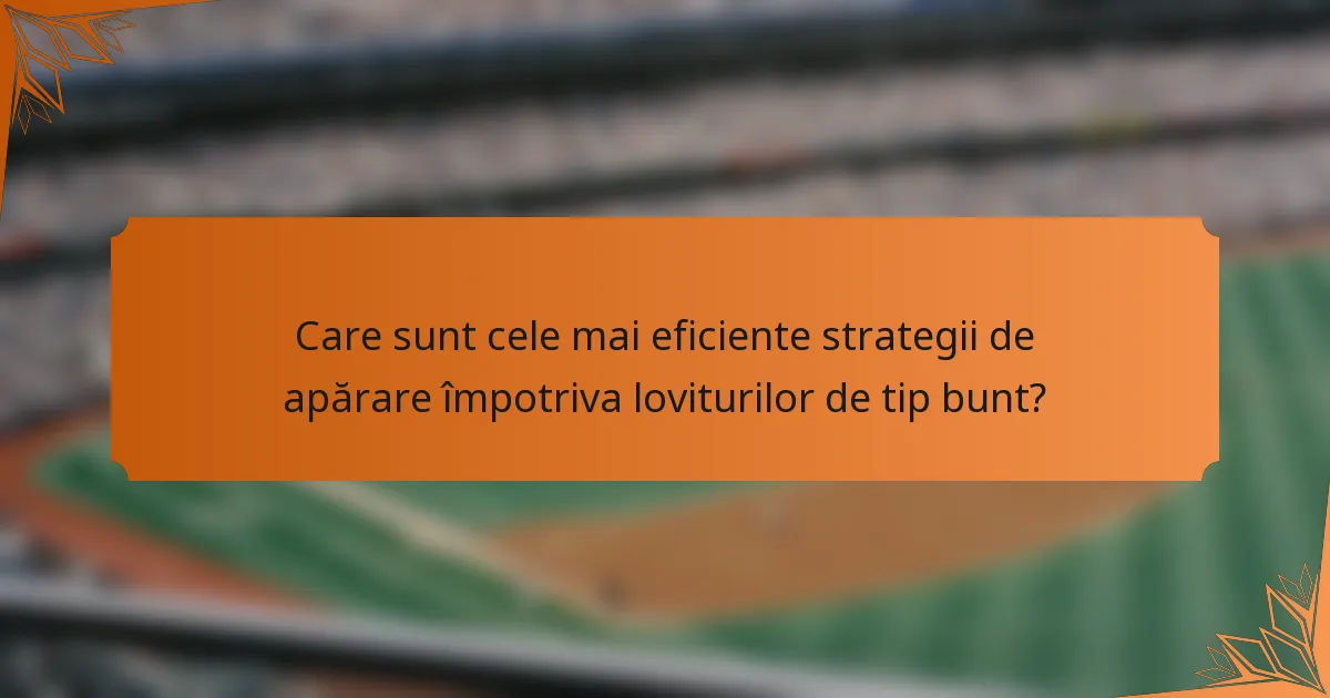 Care sunt cele mai eficiente strategii de apărare împotriva loviturilor de tip bunt?