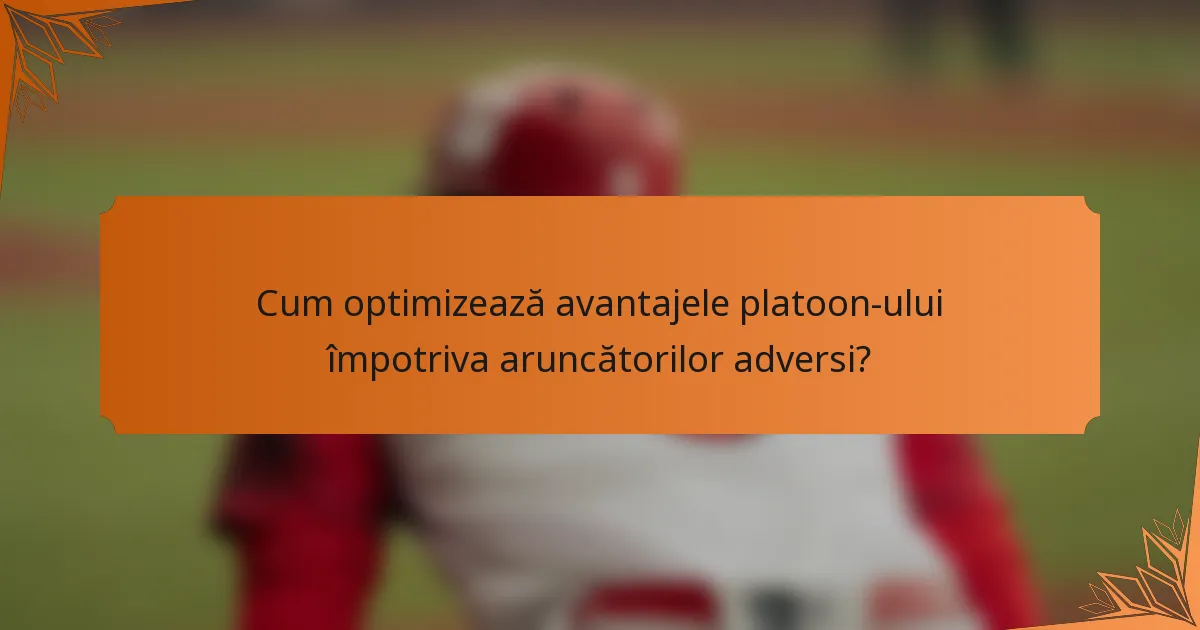 Cum optimizează avantajele platoon-ului împotriva aruncătorilor adversi?