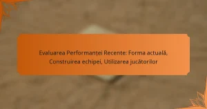 Evaluarea Performanței Recente: Forma actuală, Construirea echipei, Utilizarea jucătorilor
