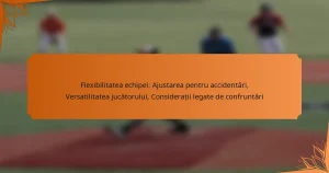 Flexibilitatea echipei: Ajustarea pentru accidentări, Versatilitatea jucătorului, Considerații legate de confruntări